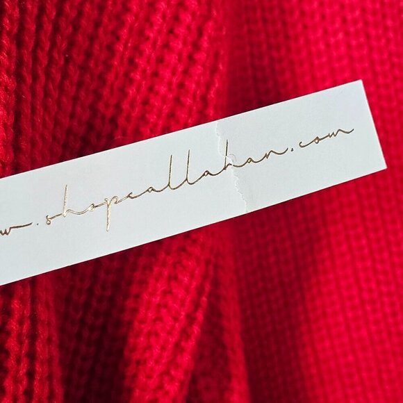CALLAHAN x REVOLVE Cowl Neck Red Knit Sweater Dress Long Sleeve Womens‎ S - Picture 10 of 11